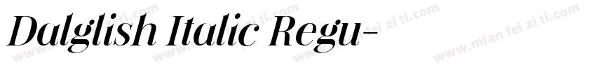 Dalglish Italic Regu字体转换